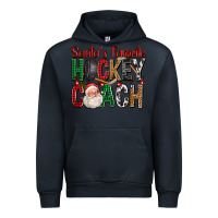 Navy Santa's Favorite Hockey Coach For Christmas Urban Hoodie - FaDigitalArtStudio