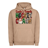Pigment Burro Santa's Favorite Hockey Coach For Christmas Urban Hoodie - FaDigitalArtStudio
