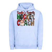 Pigment Grape Ice Santa's Favorite Hockey Coach For Christmas Urban Hoodie - FaDigitalArtStudio