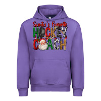 Tulip Santa's Favorite Hockey Coach For Christmas Urban Hoodie - FaDigitalArtStudio