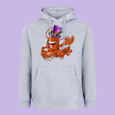 Mardi Gras Crawfish Heavyweight Hoodie Designed By Cowgirlartshop