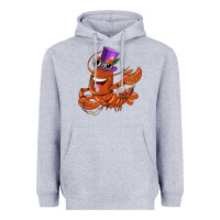 Heather Grey mardi gras crawfish Heavyweight Hoodie - CowGirlArtShop
