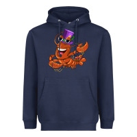 Navy mardi gras crawfish Heavyweight Hoodie - CowGirlArtShop