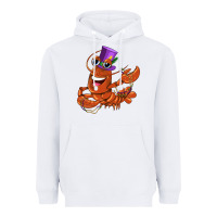 White mardi gras crawfish Heavyweight Hoodie - CowGirlArtShop