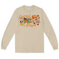 Mushroom grateful thankful and blessed Long Sleeve Tee - MaliasSmallBusiness