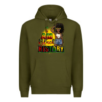 Army Green i am black history juneteenth Premium Hoodie - CowGirlArtShop