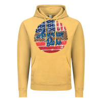 Vintage Mustard leopard merica Vintage Hoodie - MaliasSmallBusiness
