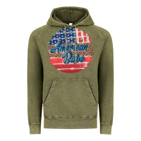 Vintage Olive leopard merica Vintage Hoodie - MaliasSmallBusiness