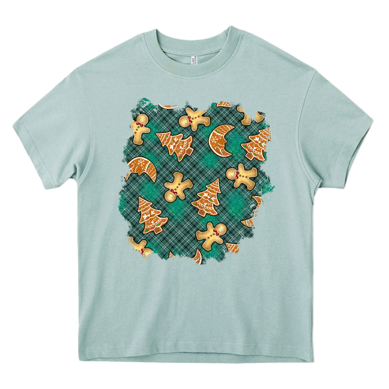 Christmas Gingerbread Cookies Patch Heavy Core Tee by BundleAndBundleShop | Teevron