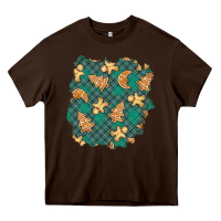 Chocolate Brown christmas gingerbread cookies patch Heavy Core Tee - BundleAndBundleShop