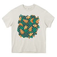 Cream christmas gingerbread cookies patch Heavy Core Tee - BundleAndBundleShop