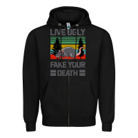 Black Lıve Ugly Fake Your Death Zipper Hoodie - Bettercallsaul
