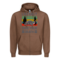 Chestnut Lıve Ugly Fake Your Death Zipper Hoodie - Bettercallsaul