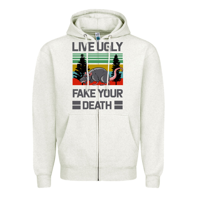 Lıve Ugly Fake Your Death Zipper Hoodie by Bettercallsaul | Teevron