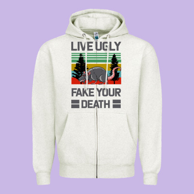 Lıve Ugly Fake Your Death Zipper Hoodie Designed By Bettercallsaul