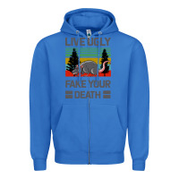 True Royal Lıve Ugly Fake Your Death Zipper Hoodie - Bettercallsaul