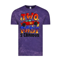 Cloud Purple two fast two curious boys birthday racing car Vintage Tee - MaliasSmallBusiness