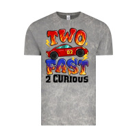 Two Fast Two Curious Boys Birthday Racing Car Vintage Tee | Teevron