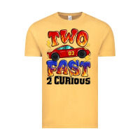 Vintage Mustard two fast two curious boys birthday racing car Vintage Tee - MaliasSmallBusiness