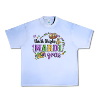 Grape Ice thick thighs mardi gras Urban Heavy Tee - MaliasSmallBusiness