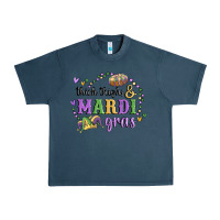 Midnight Navy thick thighs mardi gras Urban Heavy Tee - MaliasSmallBusiness