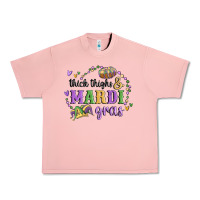 Salmon thick thighs mardi gras Urban Heavy Tee - MaliasSmallBusiness
