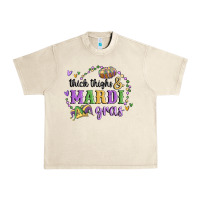 Sandshell thick thighs mardi gras Urban Heavy Tee - MaliasSmallBusiness