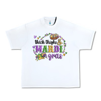 White thick thighs mardi gras Urban Heavy Tee - MaliasSmallBusiness
