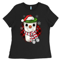 Black Christmas snowman coffee Ladies Tee - JahusDesignShop