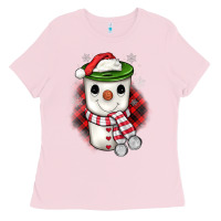 Christmas Snowman Coffee Ladies Tee | Teevron