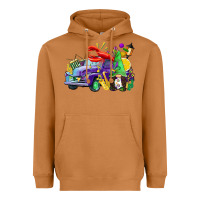 Meerkat mardi gras gnome on the truck Heavyweight Hoodie - CowGirlArtShop