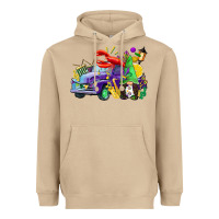 Mushroom mardi gras gnome on the truck Heavyweight Hoodie - CowGirlArtShop