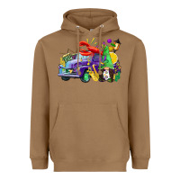 Toasted Coconut mardi gras gnome on the truck Heavyweight Hoodie - CowGirlArtShop