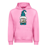 Fuchsia Pink winter gnome with snow globe Urban Hoodie - BundleAndBundleShop