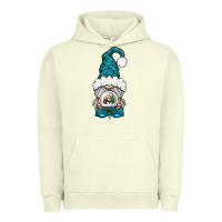 Pigment Pistachio winter gnome with snow globe Urban Hoodie - BundleAndBundleShop