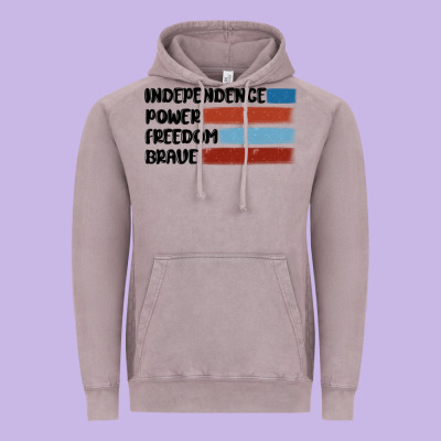 Indepence Power Freedom Brave Vintage Hoodie Designed By Maliassmallbusiness