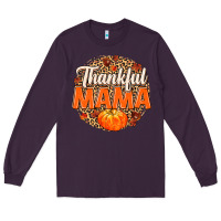 Plum Thankful Mama Long Sleeve Tee - MaliasSmallBusiness