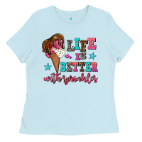 Baby Blue life is better with sprinkles Ladies Tee - AdoDesignShop