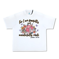 White for i am fearfully and wonderfully made Urban Heavy Tee - MaliasSmallBusiness