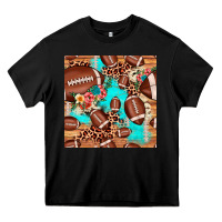Black football leopard cowhide seamless pattern Heavy Core Tee - JahusDesignShop