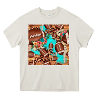 Cream football leopard cowhide seamless pattern Heavy Core Tee - JahusDesignShop