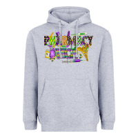 Heather Grey mardi gras pharmacy tech Heavyweight Hoodie - CowGirlArtShop