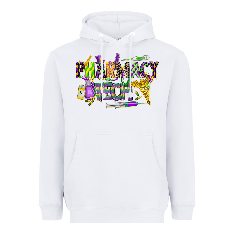 Mardi Gras Pharmacy Tech Heavyweight Hoodie by CowGirlArtShop | Teevron