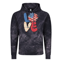 Cloud Black love 4th of july Vintage Hoodie - MaliasSmallBusiness