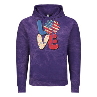 Cloud Purple love 4th of july Vintage Hoodie - MaliasSmallBusiness