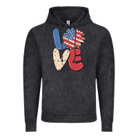 Vintage Black love 4th of july Vintage Hoodie - MaliasSmallBusiness