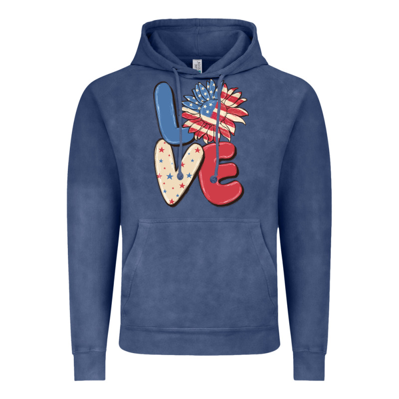 Love 4th Of July Vintage Hoodie by MaliasSmallBusiness | Teevron