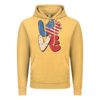 Vintage Mustard love 4th of july Vintage Hoodie - MaliasSmallBusiness