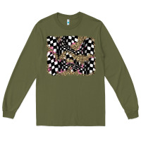 Army Green racing leopard backgraund Long Sleeve Tee - JahusDesignShop