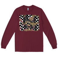 Burgundy racing leopard backgraund Long Sleeve Tee - JahusDesignShop